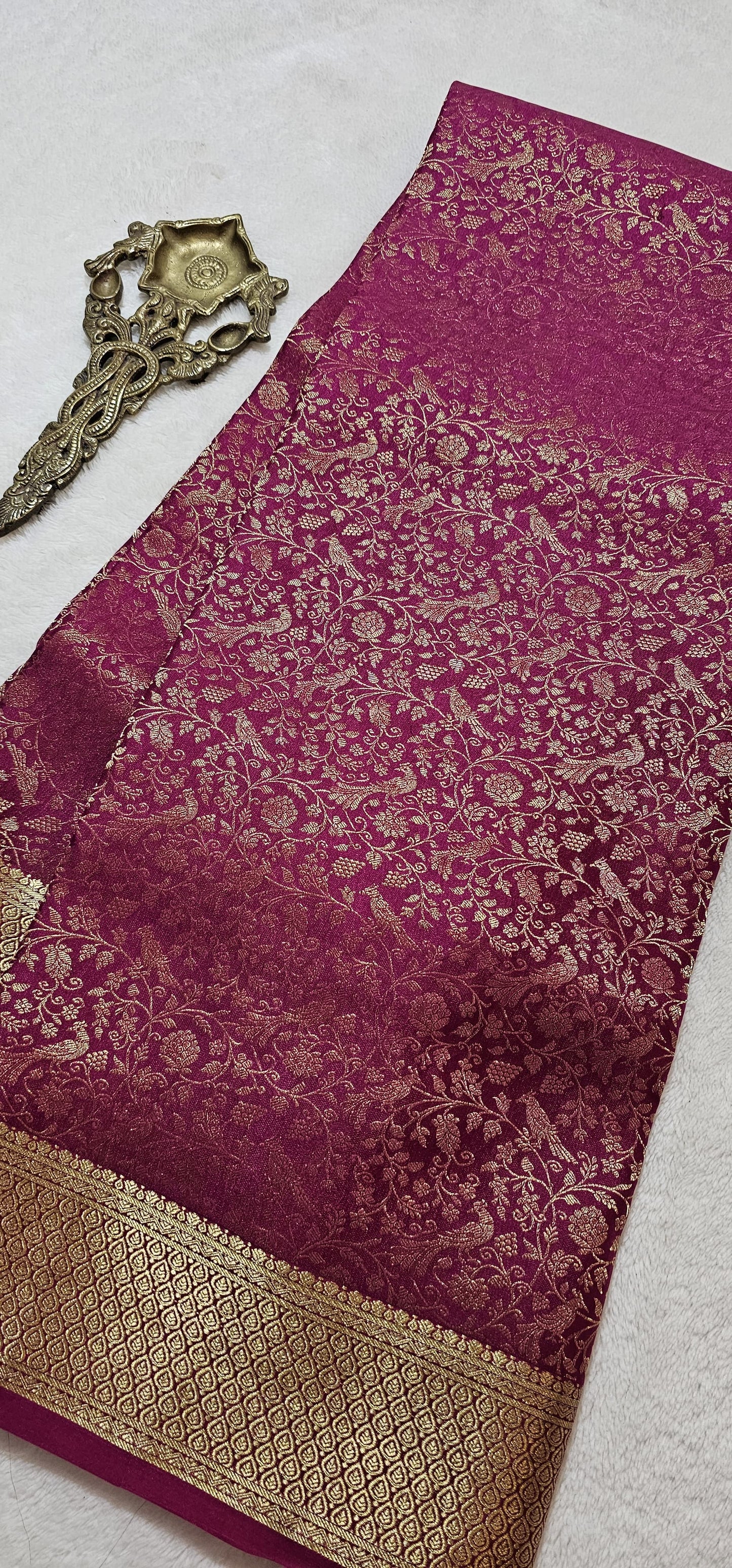 Mysore Crepe Silk Sarees - Brocade