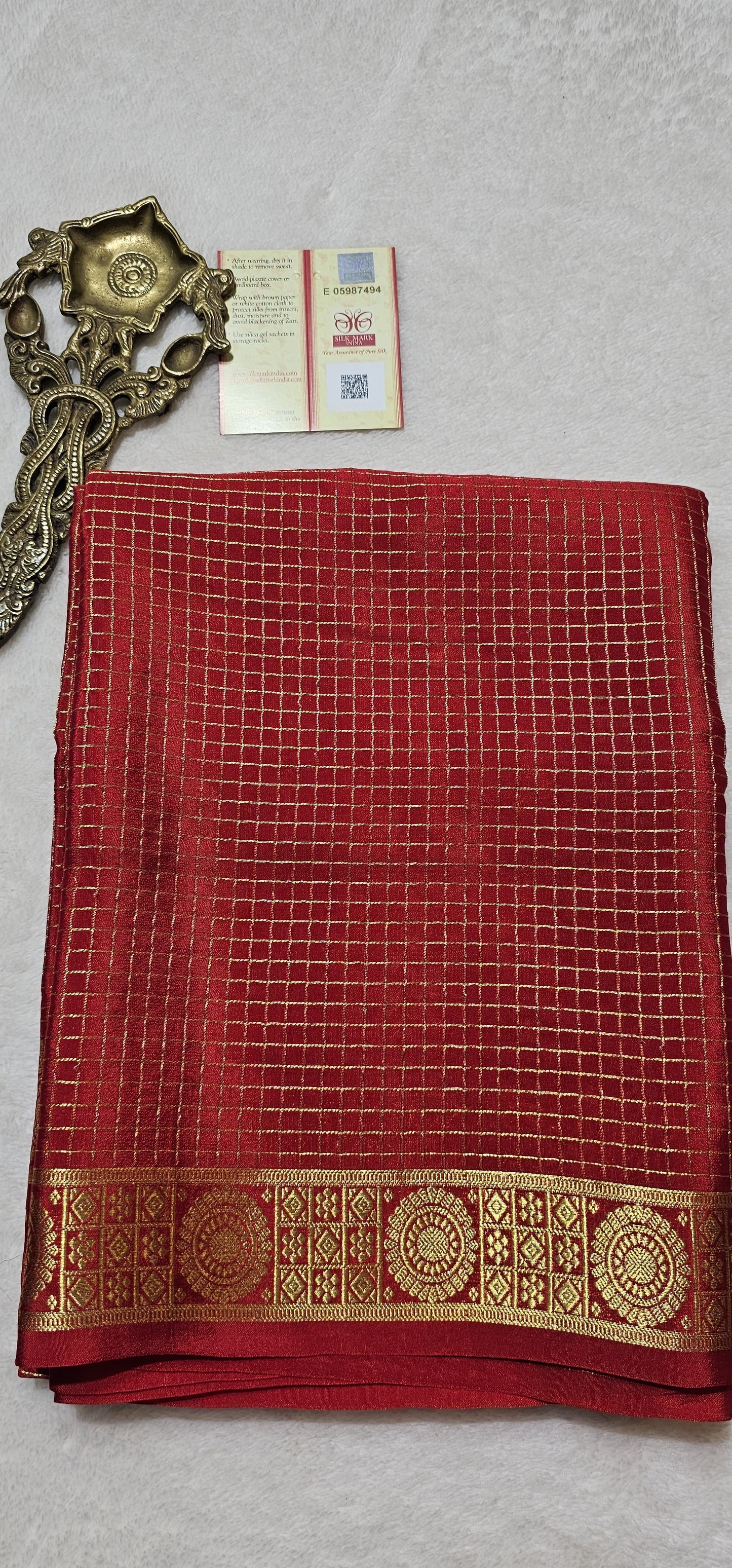 Mysore Crepe Silk Sarees - Self Colors (Heavy)