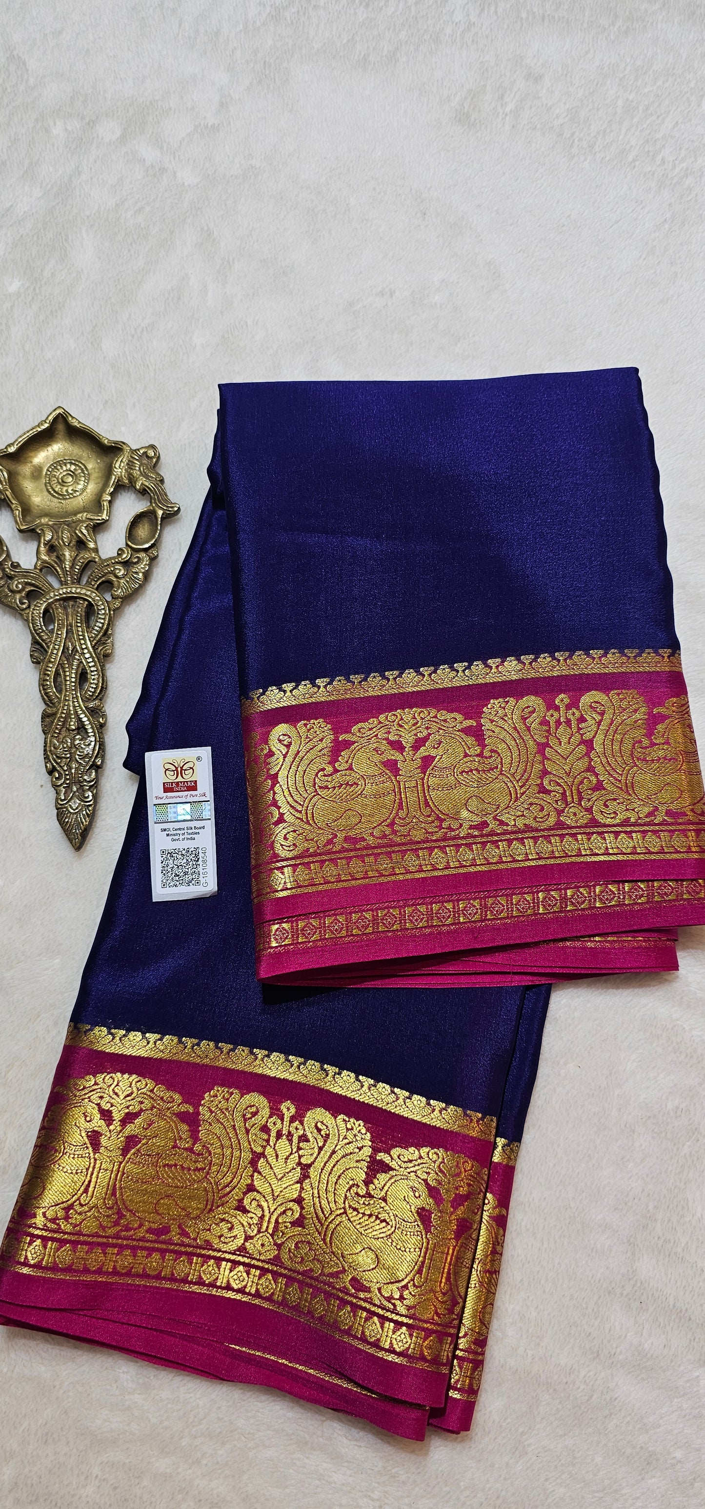 Mysore Crepe Silk Sarees - Trendy Borders