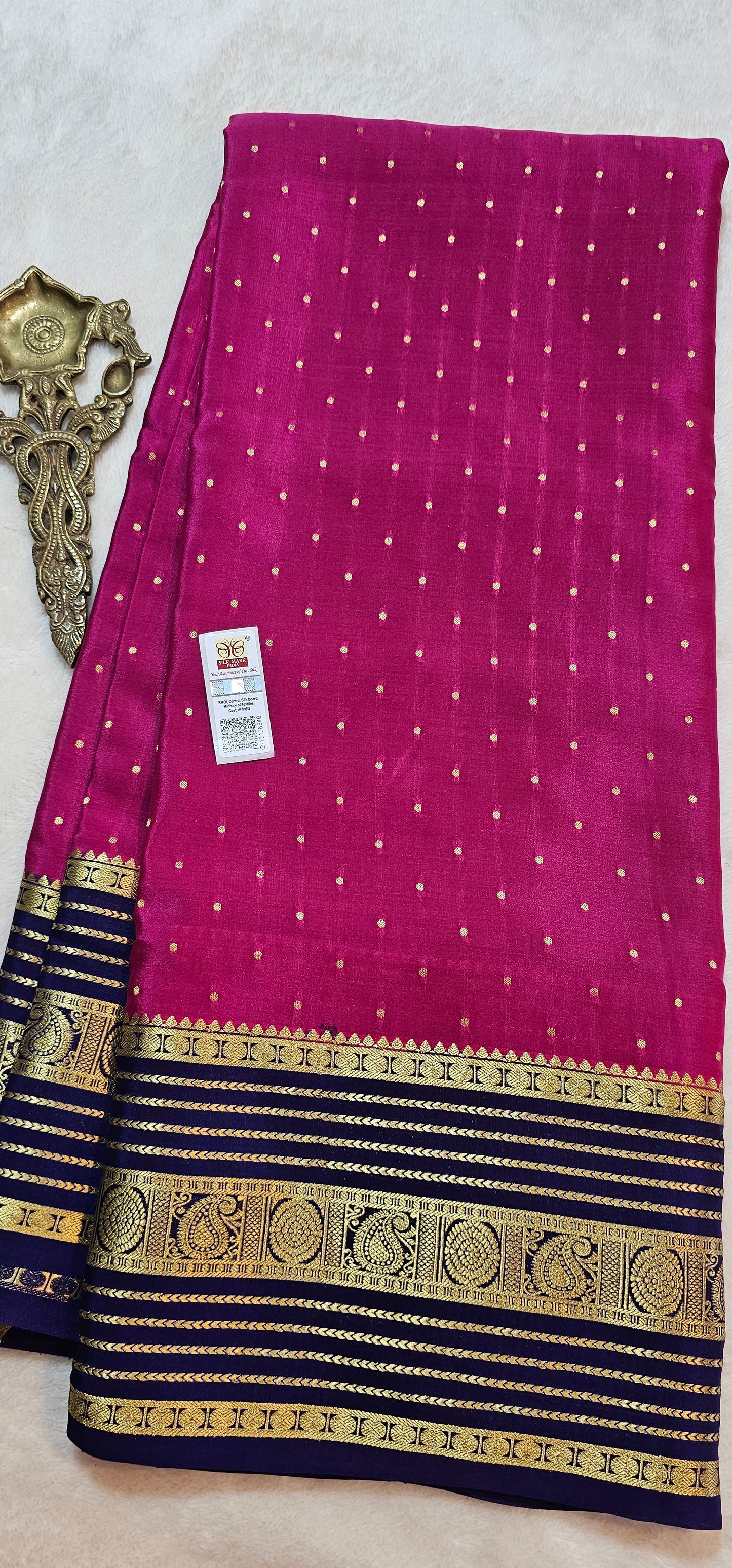 Mysore Crepe Silk Sarees - All Over Butta