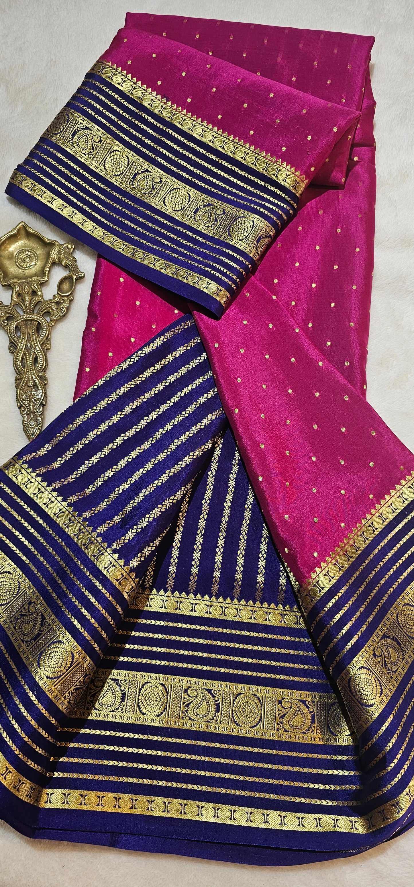 Mysore Crepe Silk Sarees - All Over Butta