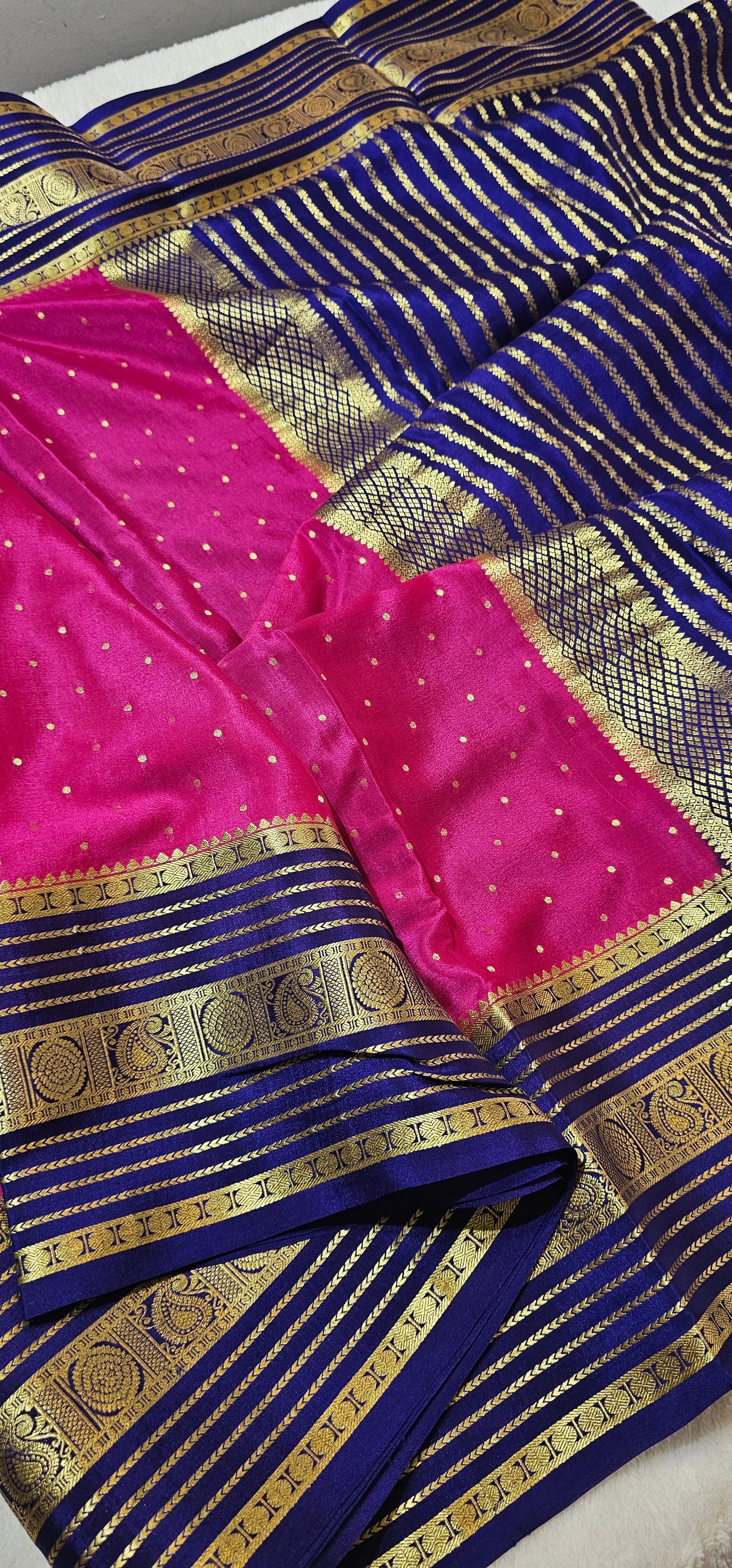 Mysore Crepe Silk Sarees - All Over Butta