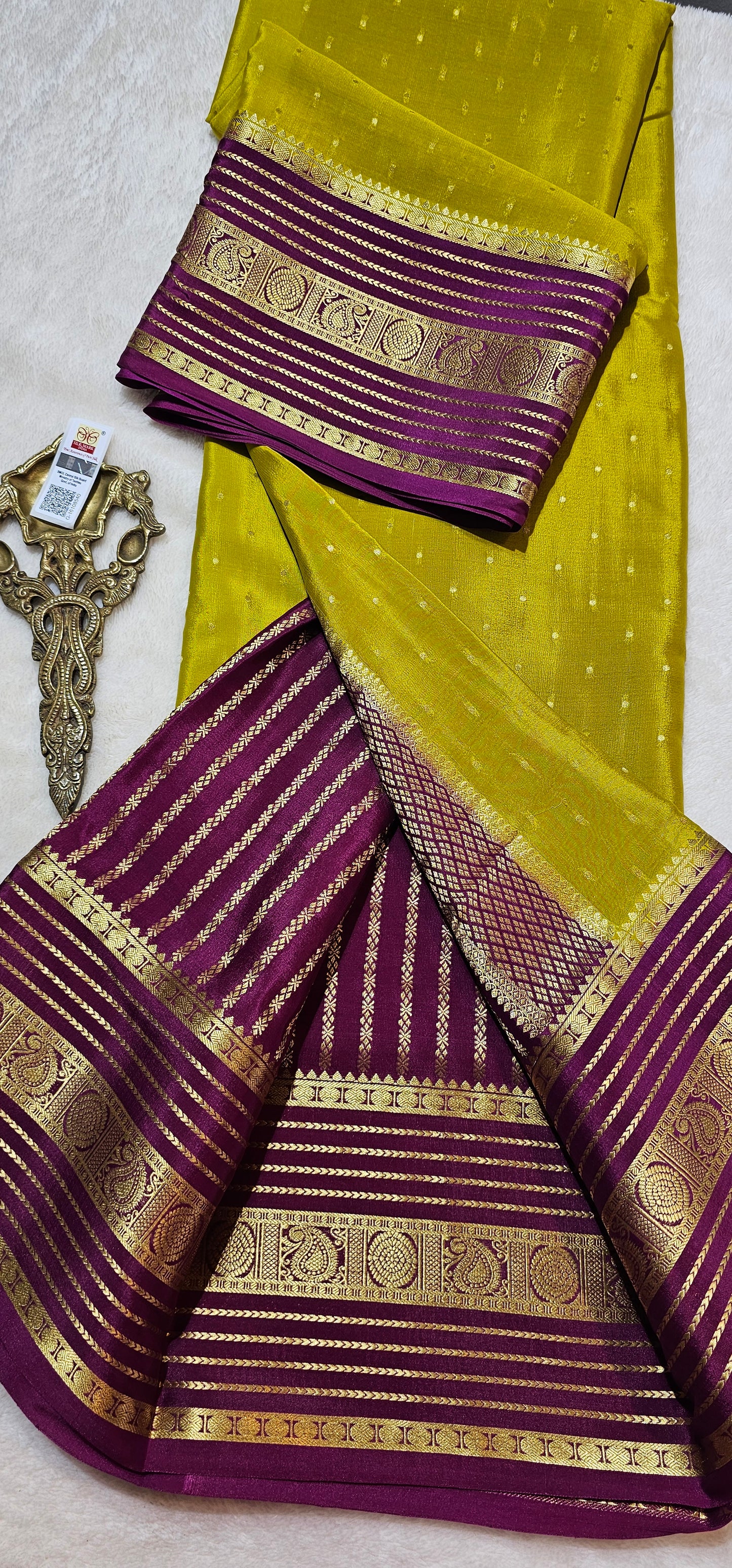 Mysore Crepe Silk Sarees - All Over Butta