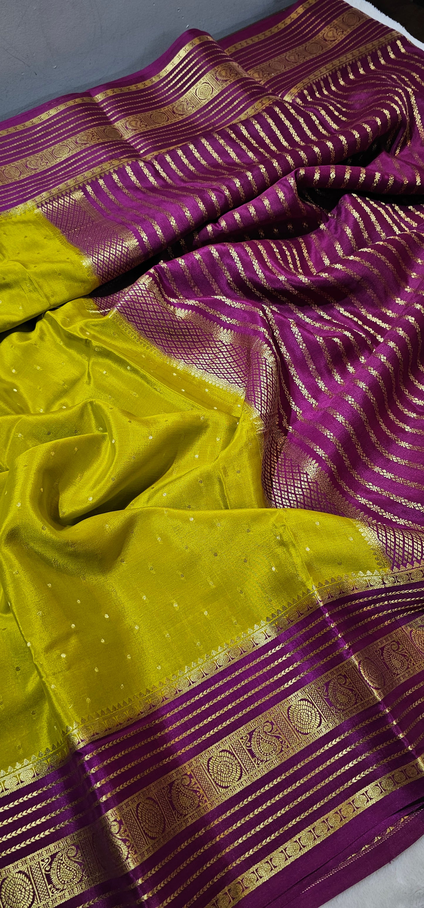 Mysore Crepe Silk Sarees - All Over Butta