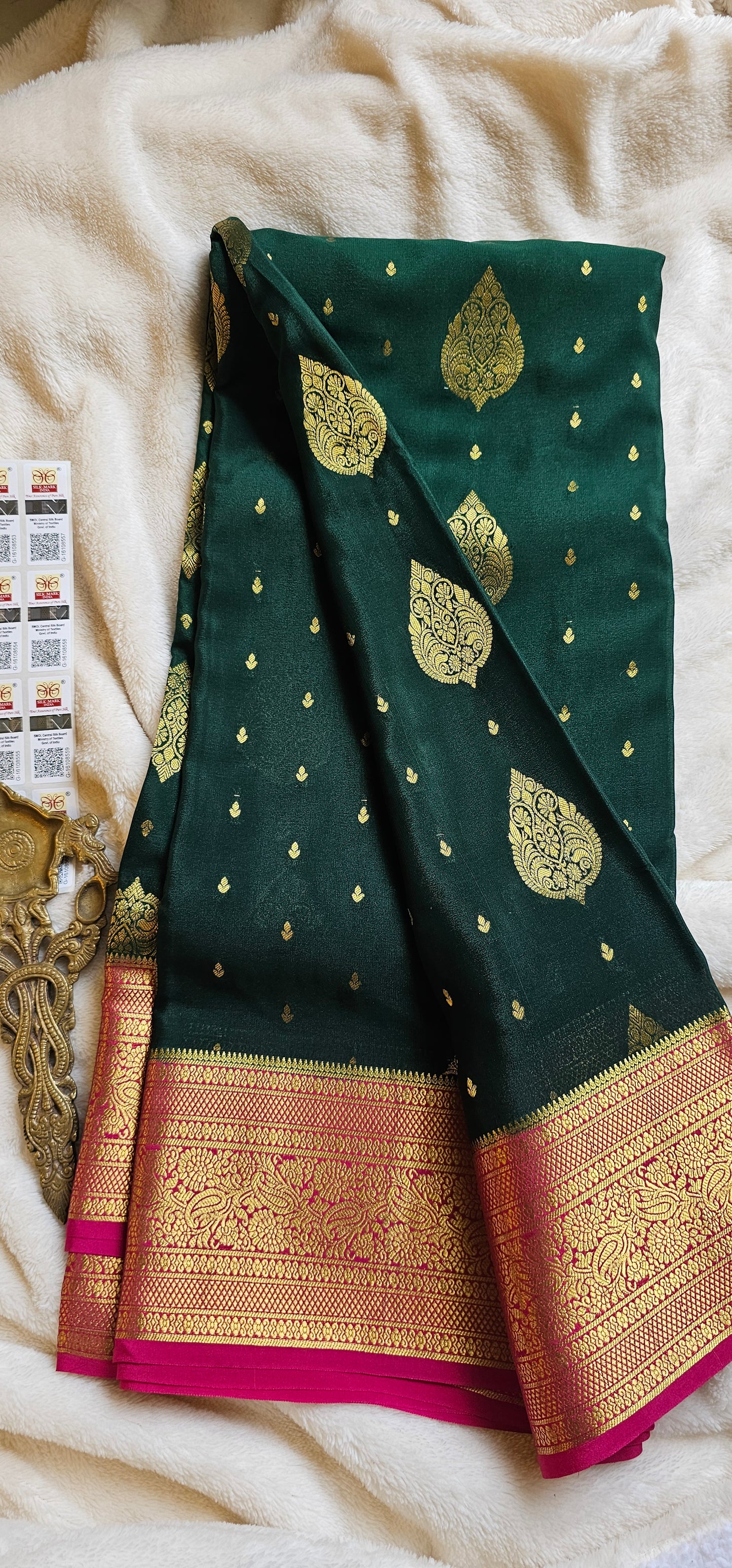 Mysore Crepe Silk Sarees - All Over Butta