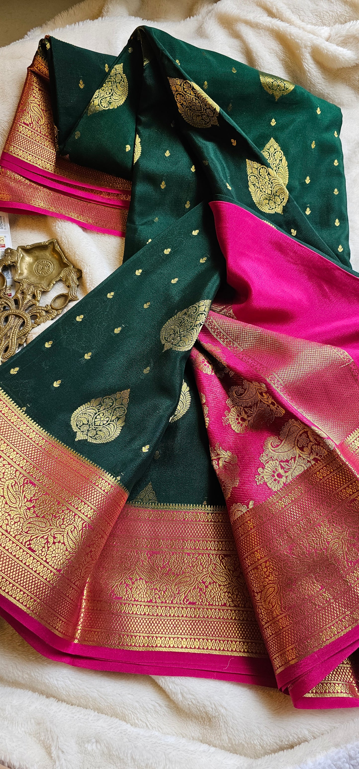 Mysore Crepe Silk Sarees - All Over Butta