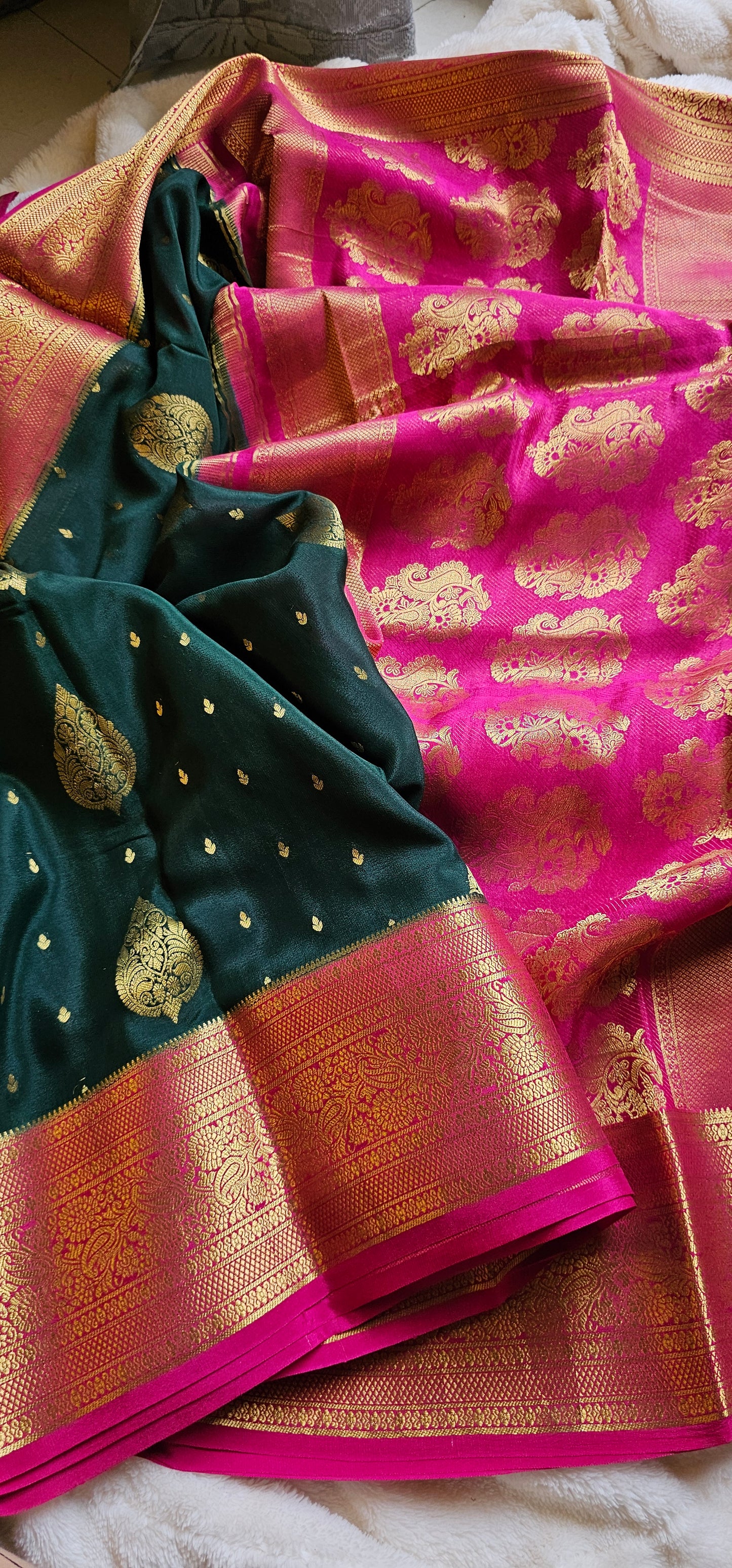 Mysore Crepe Silk Sarees - All Over Butta