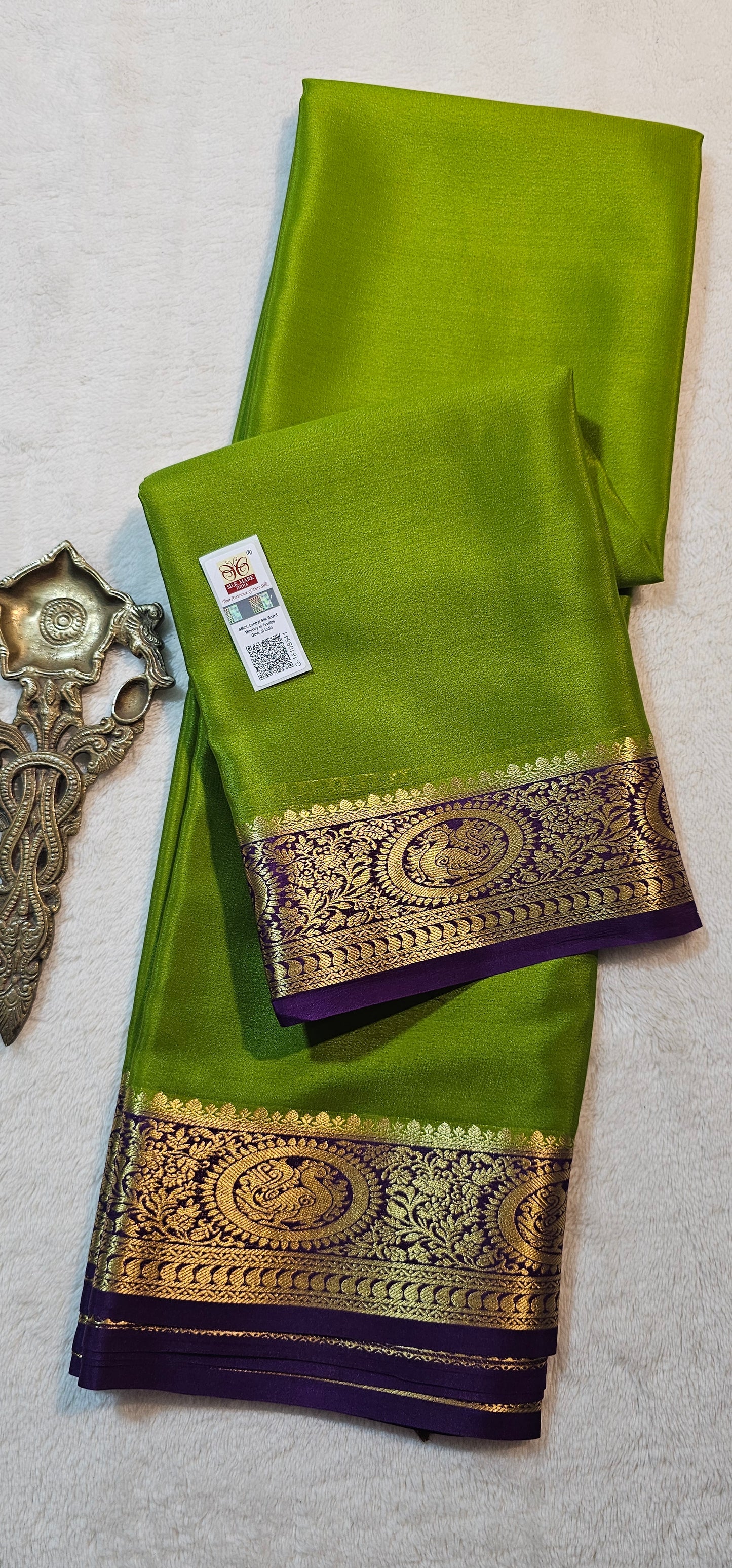 Mysore Crepe Silk Sarees - Trendy Borders