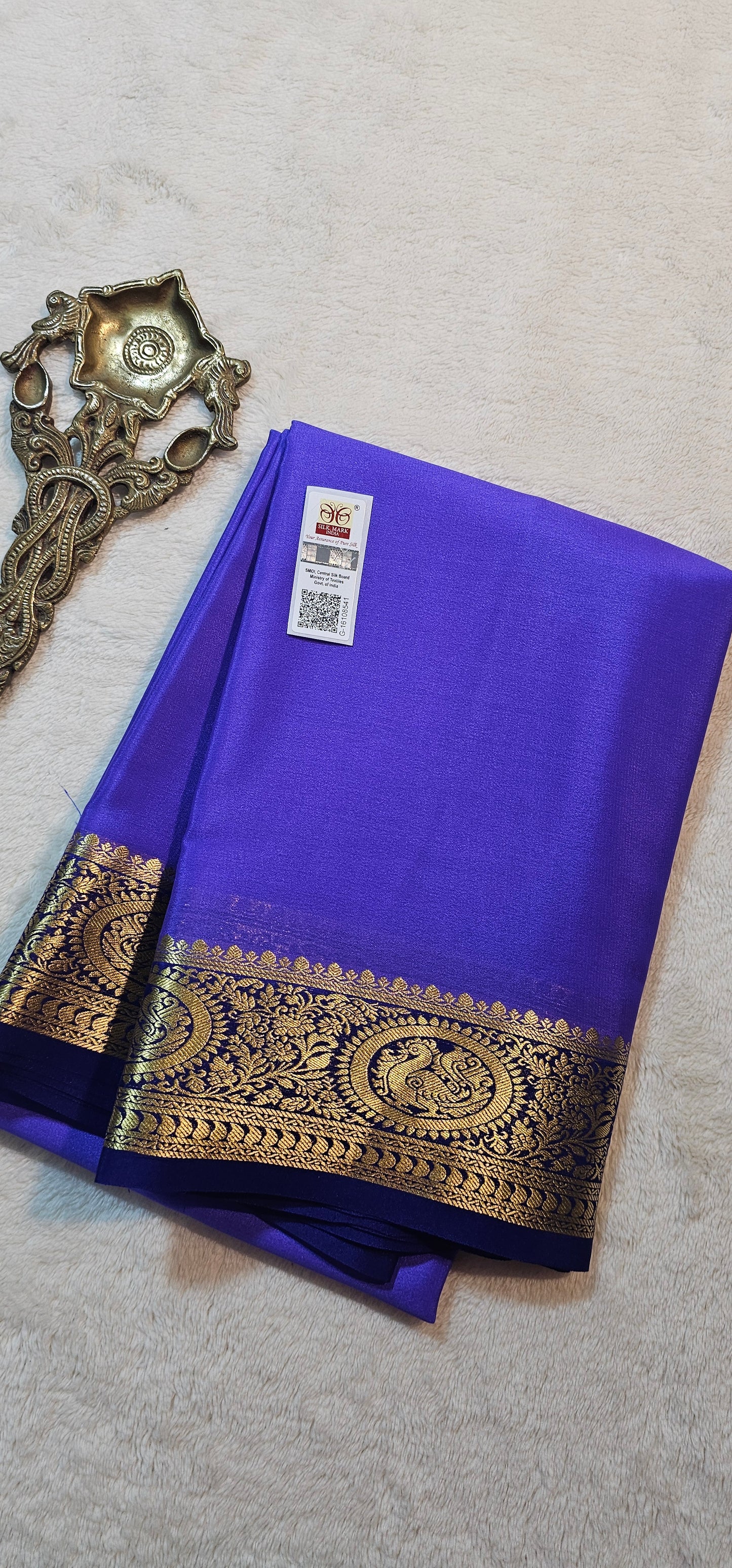 Mysore Crepe Silk Sarees - Trendy Borders