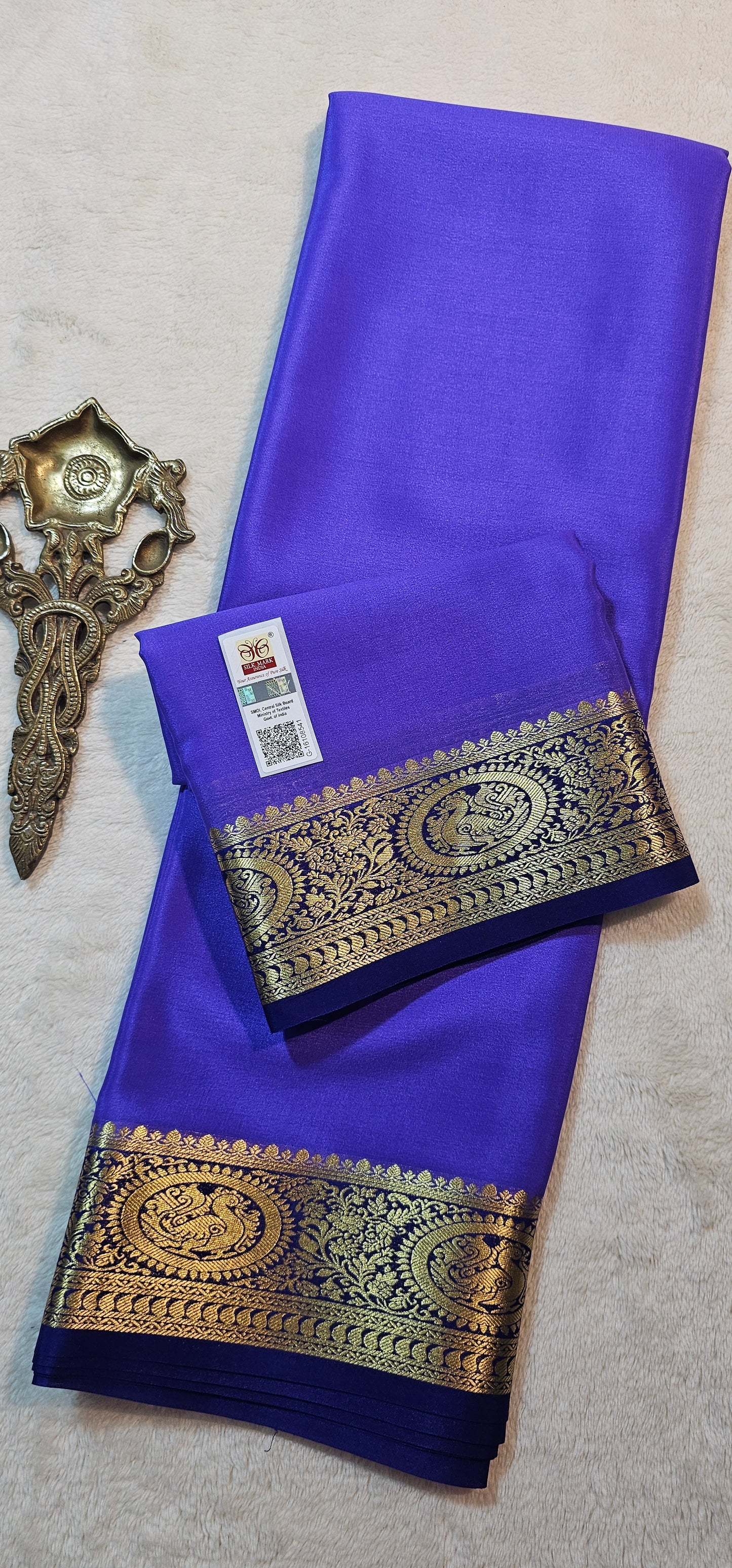 Mysore Crepe Silk Sarees - Trendy Borders