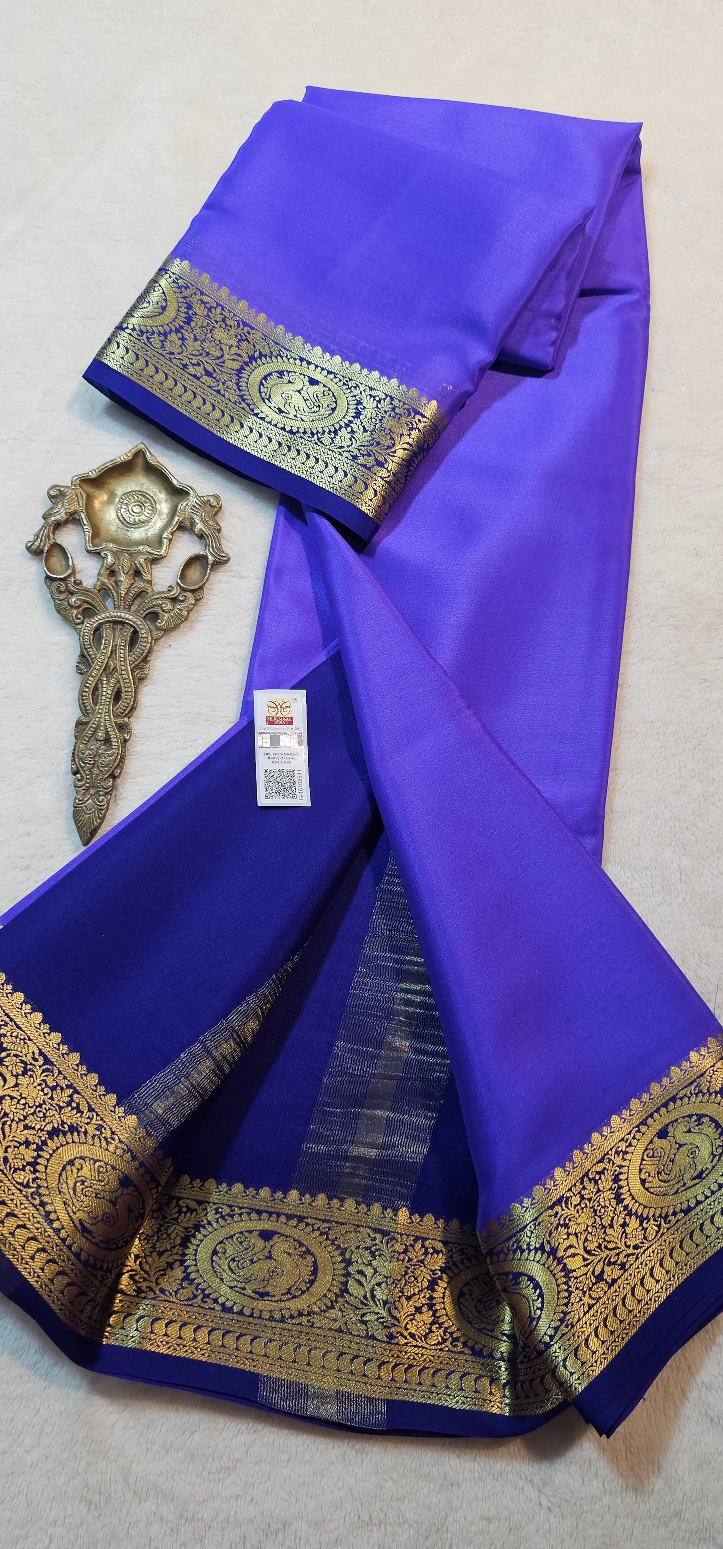 Mysore Crepe Silk Sarees - Trendy Borders