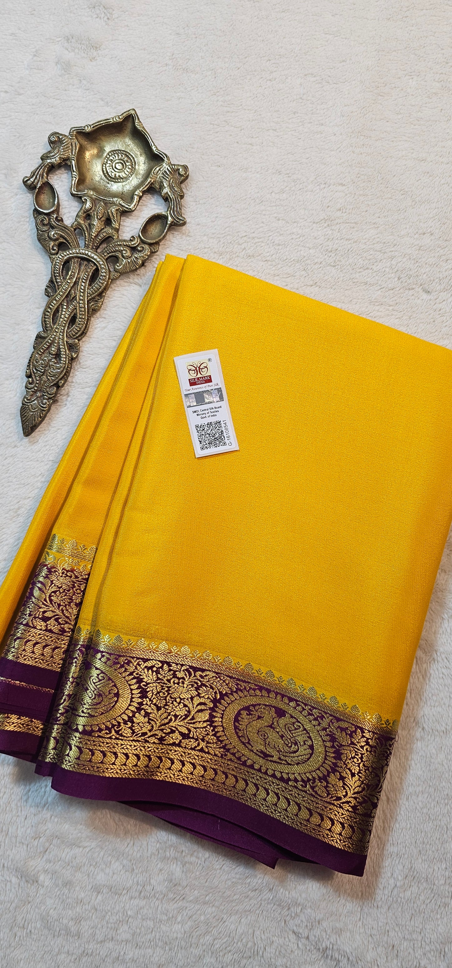 Mysore Crepe Silk Sarees - Trendy Borders