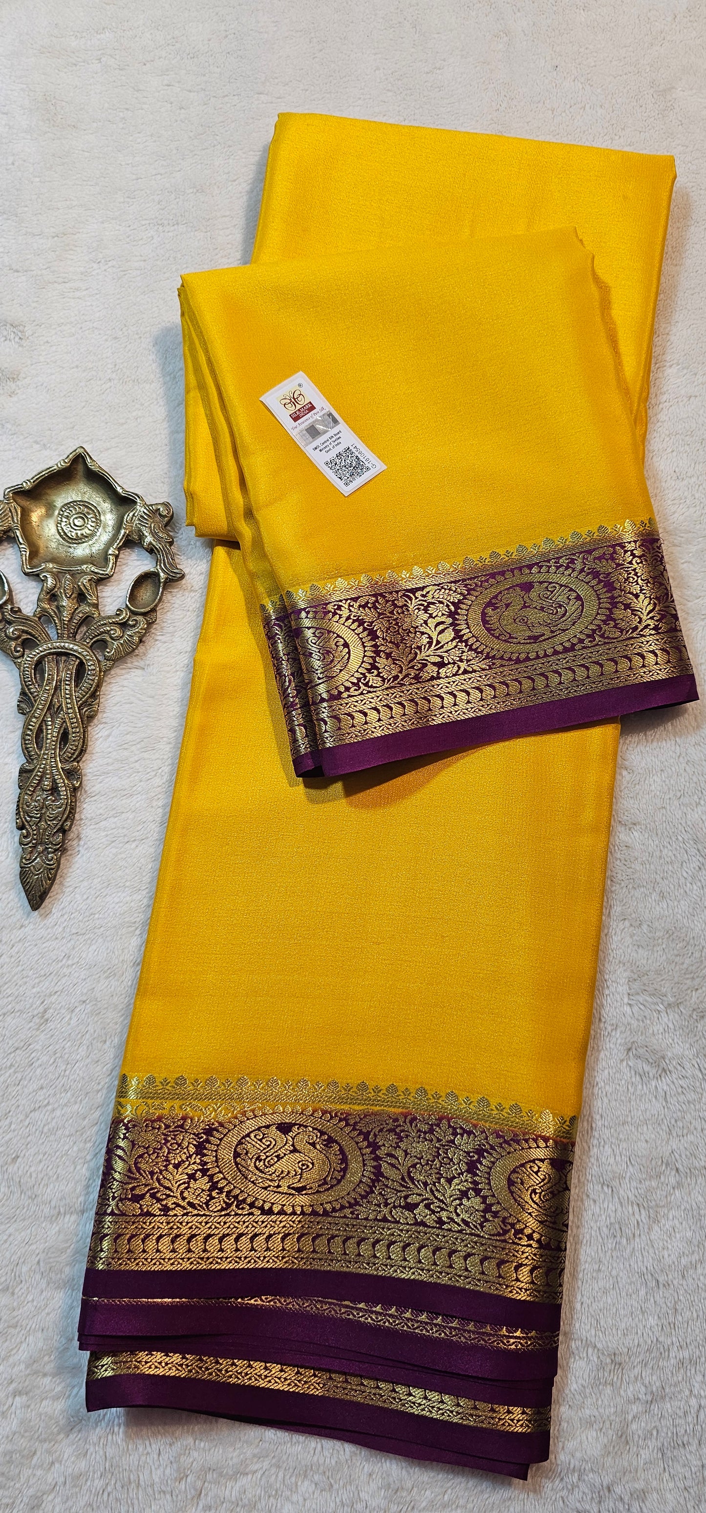 Mysore Crepe Silk Sarees - Trendy Borders