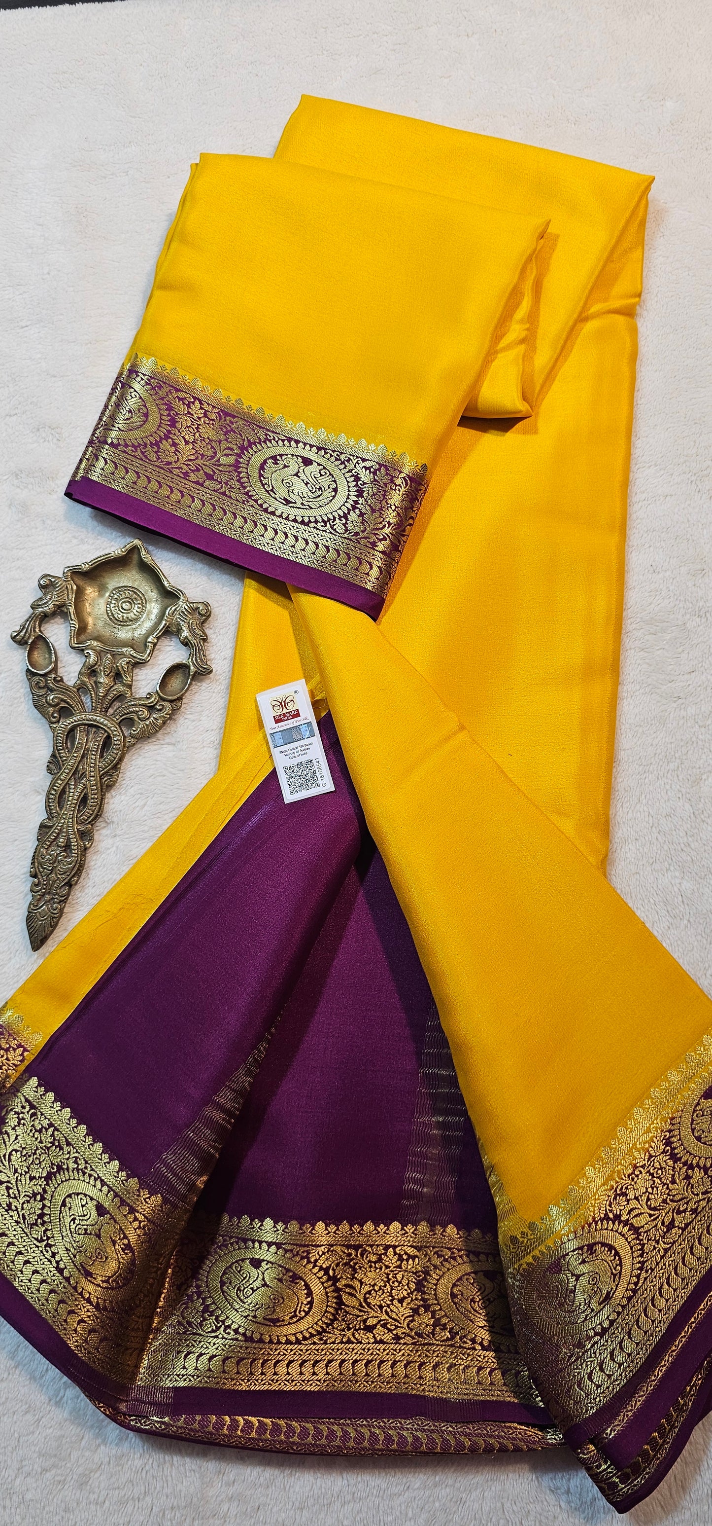 Mysore Crepe Silk Sarees - Trendy Borders