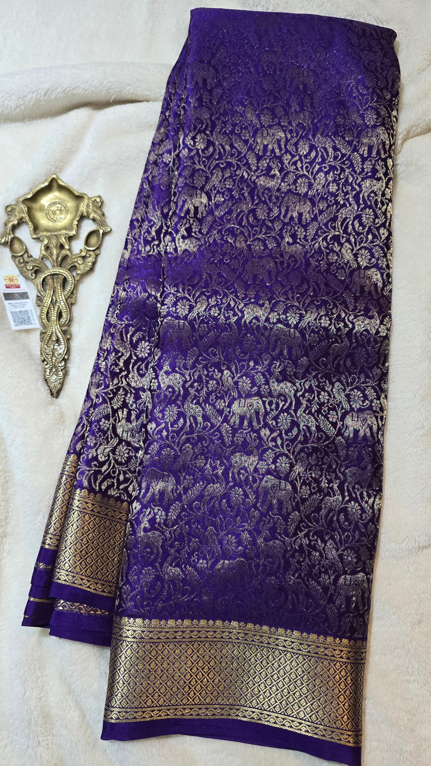 Mysore Crepe Silk Sarees - Brocade