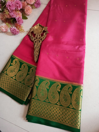 Mysore Crepe Silk Sarees - Rich Pallu