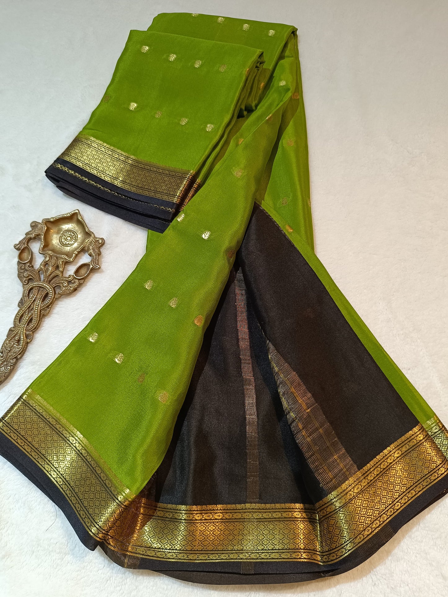 Mysore Crepe Silk Sarees - All Over Butta