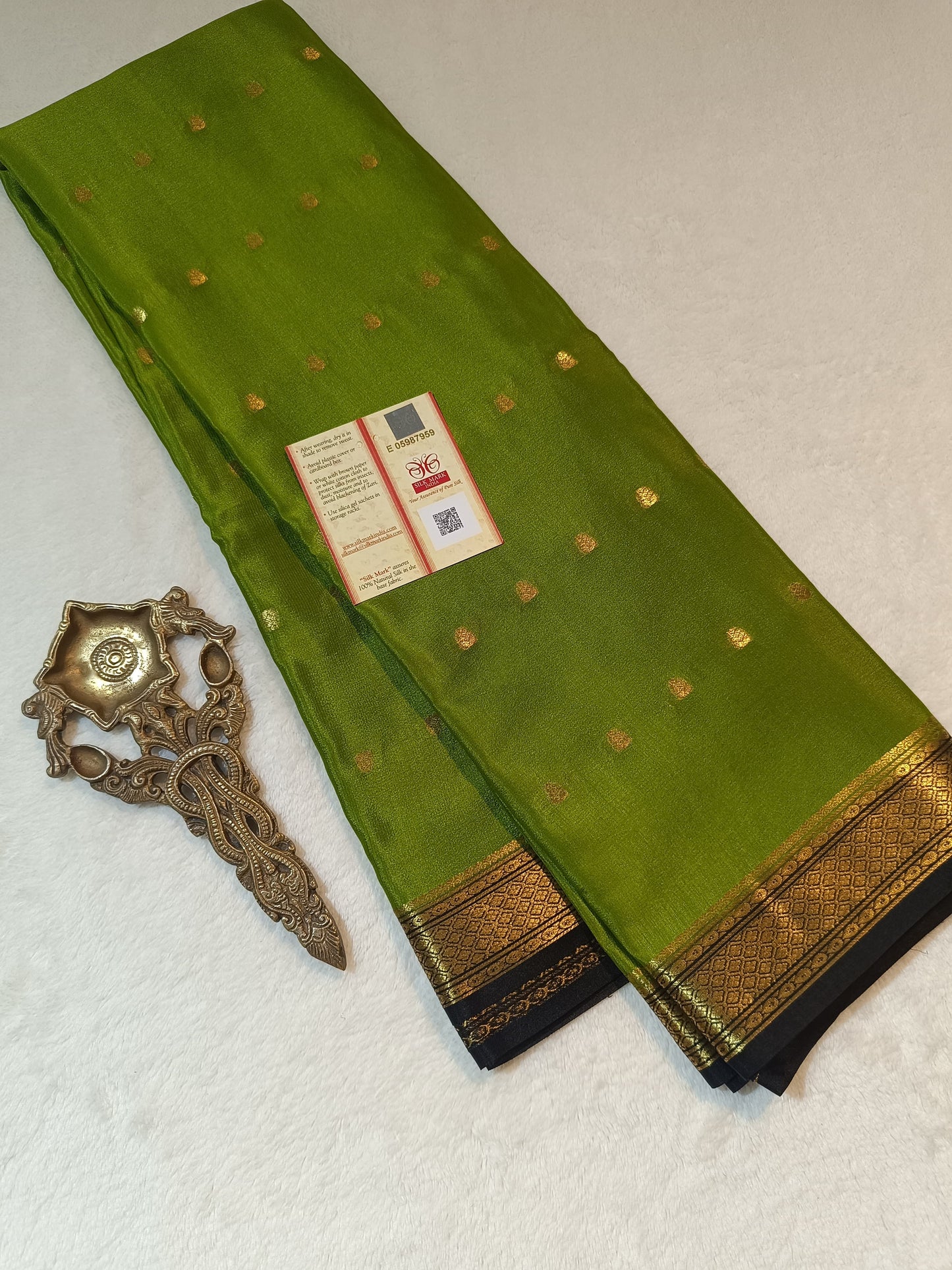 Mysore Crepe Silk Sarees - All Over Butta