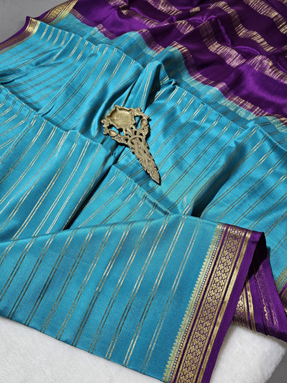 Mysore Crepe Silk Sarees - Trendy Borders