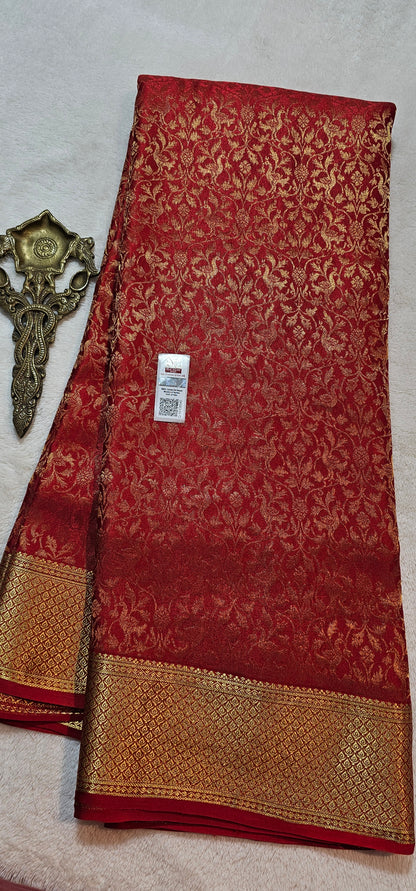Mysore Crepe Silk Sarees - Brocade