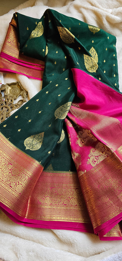 Mysore Crepe Silk Sarees - All Over Butta