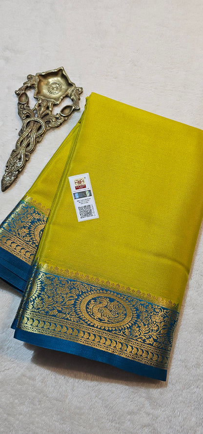 Mysore Crepe Silk Sarees - Trendy Borders