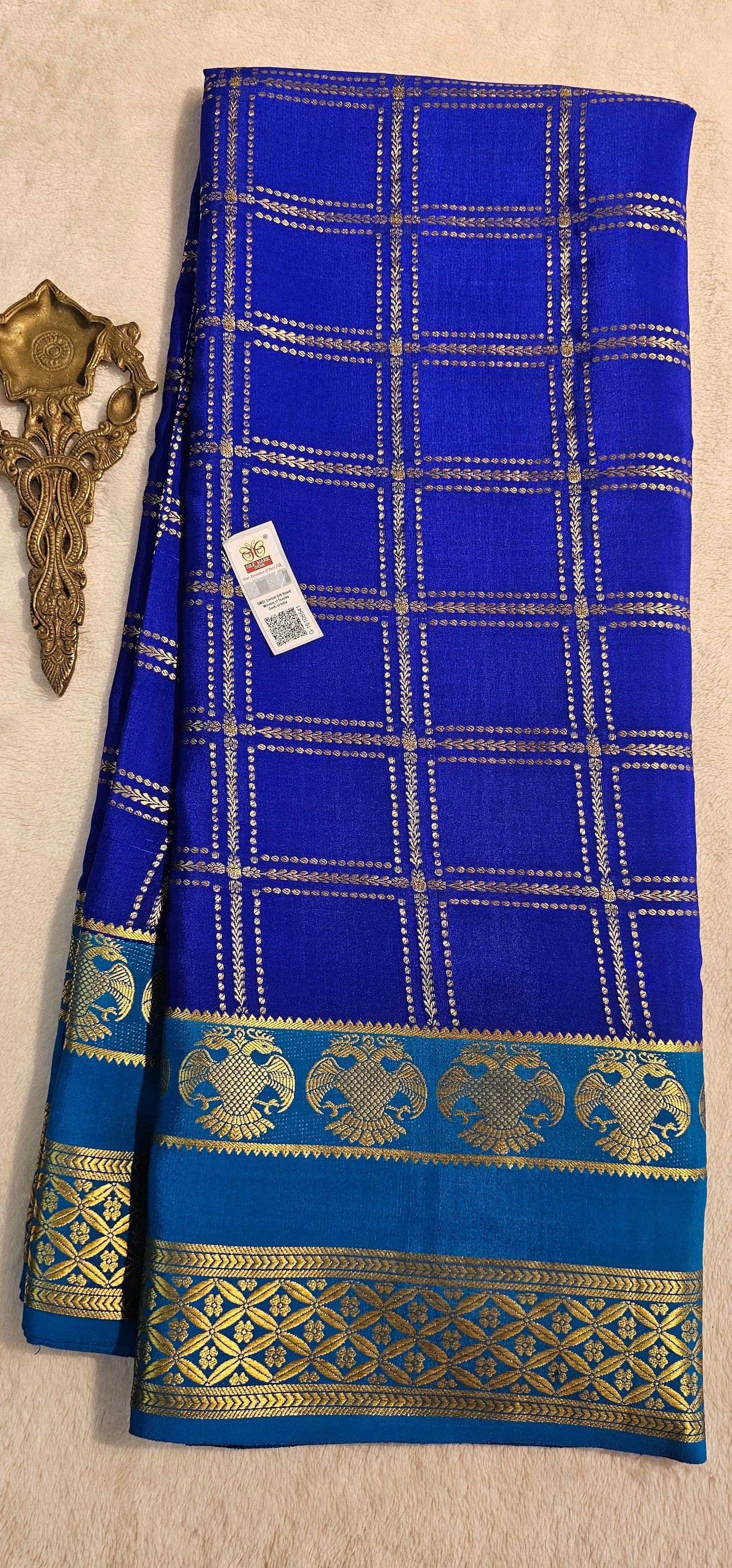 Mysore Crepe Silk Sarees - Checked