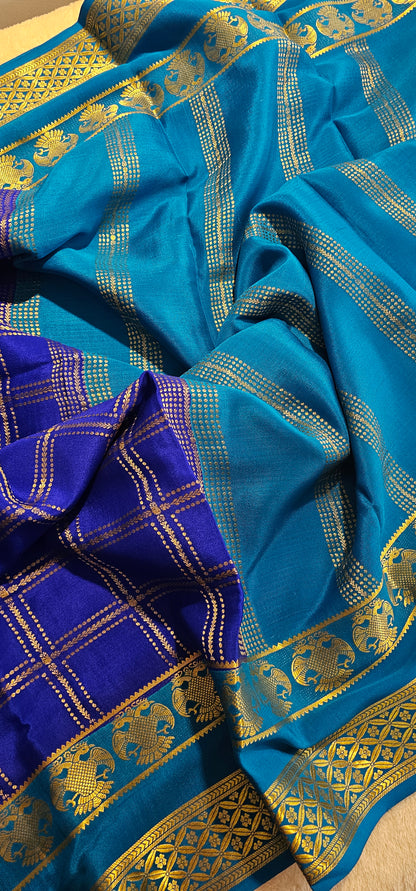 Mysore Crepe Silk Sarees - Checked
