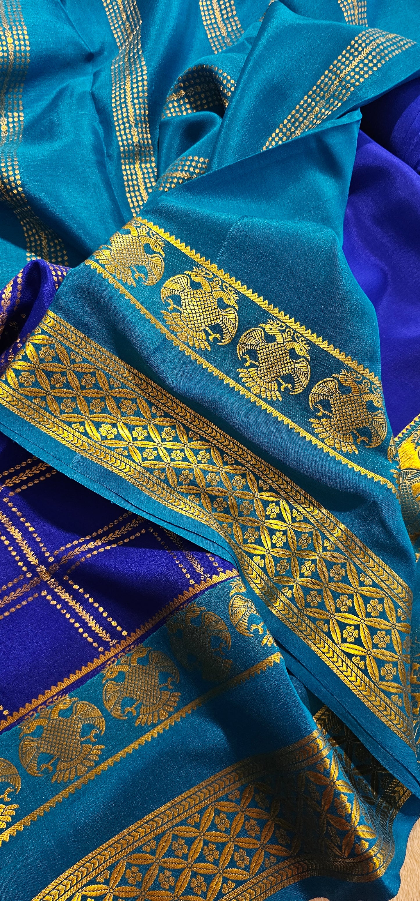 Mysore Crepe Silk Sarees - Checked