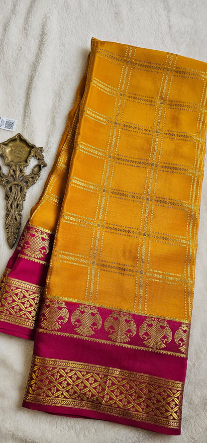 Mysore Crepe Silk Sarees - Checked