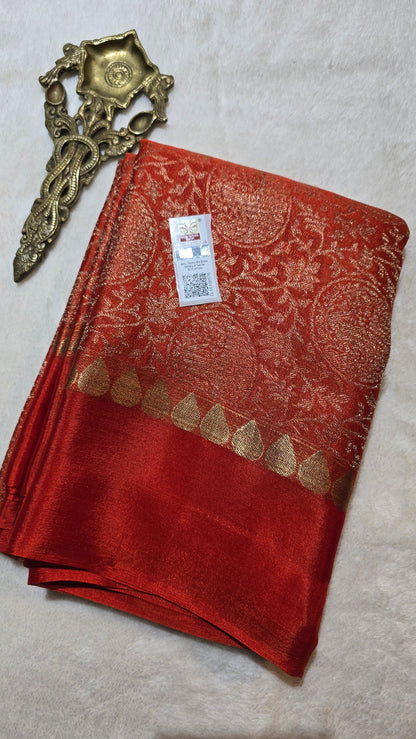 Mysore Wrinkle Crepe Sarees - Brocade