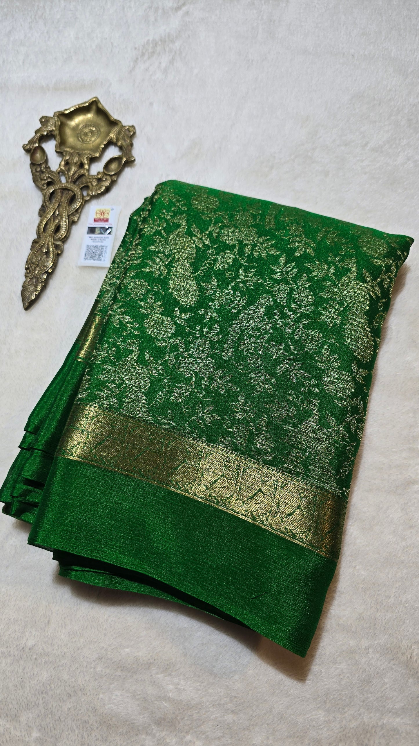 Mysore Wrinkle Crepe Sarees - Brocade