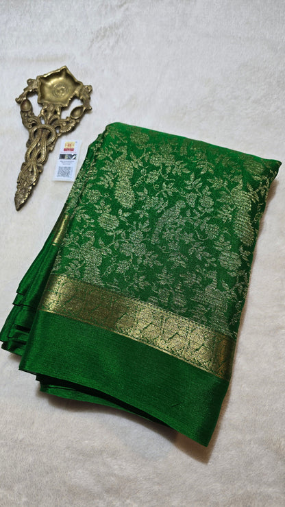 Mysore Wrinkle Crepe Sarees - Brocade