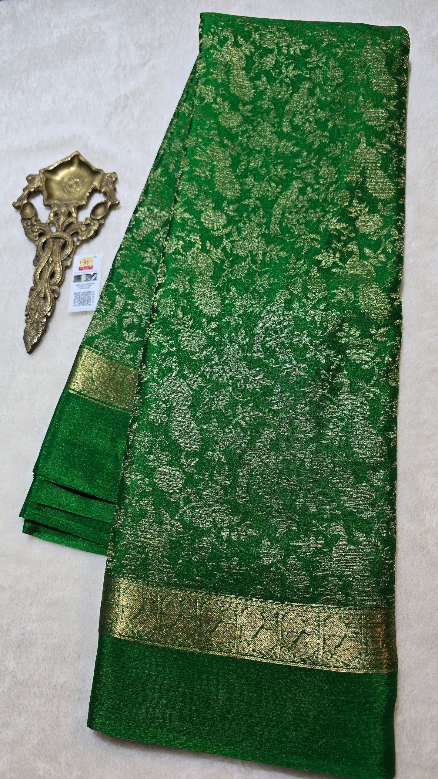 Mysore Wrinkle Crepe Sarees - Brocade