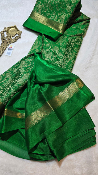 Mysore Wrinkle Crepe Sarees - Brocade