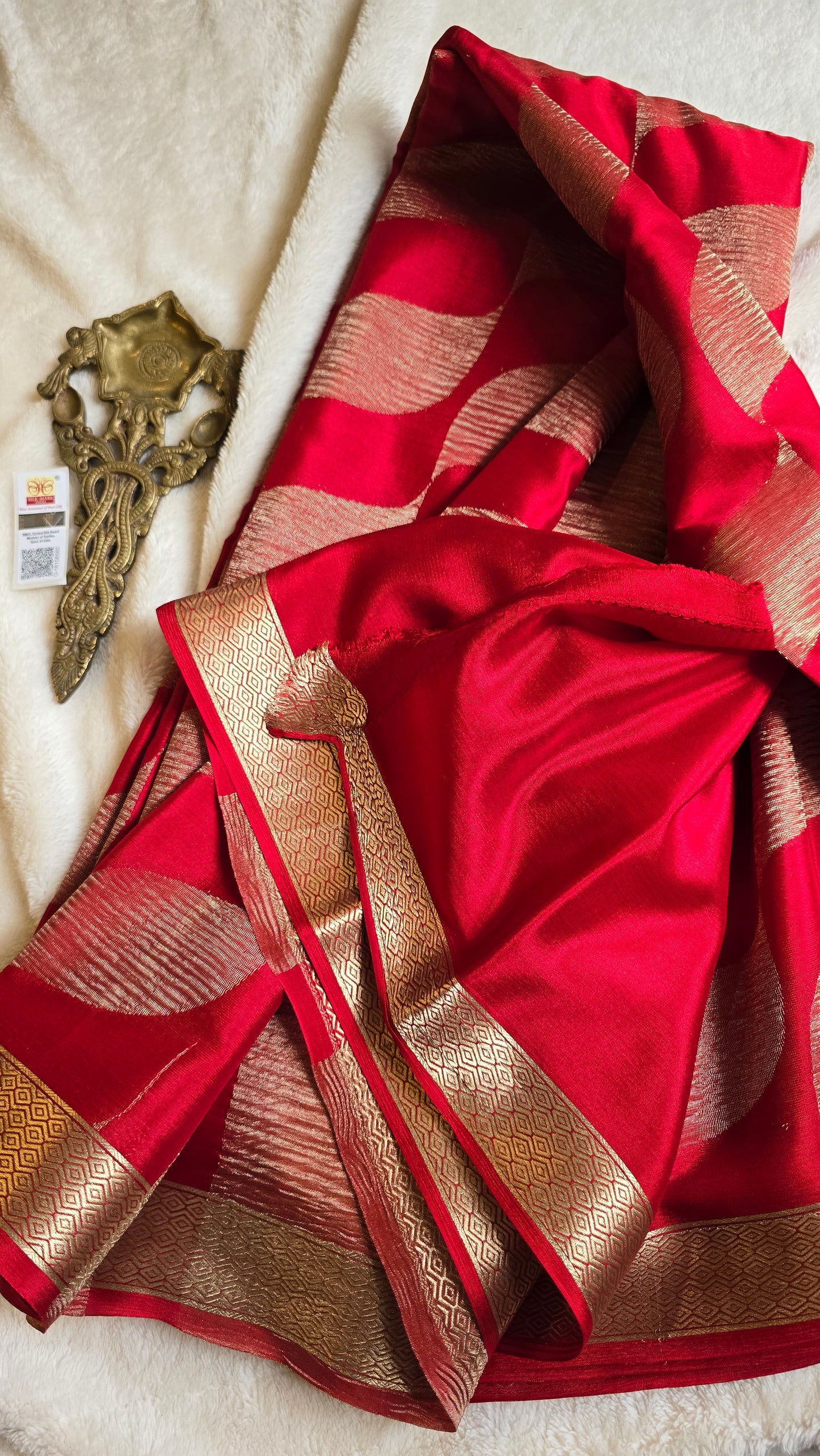 Pure wrinkle crepe Mysore silk sarees