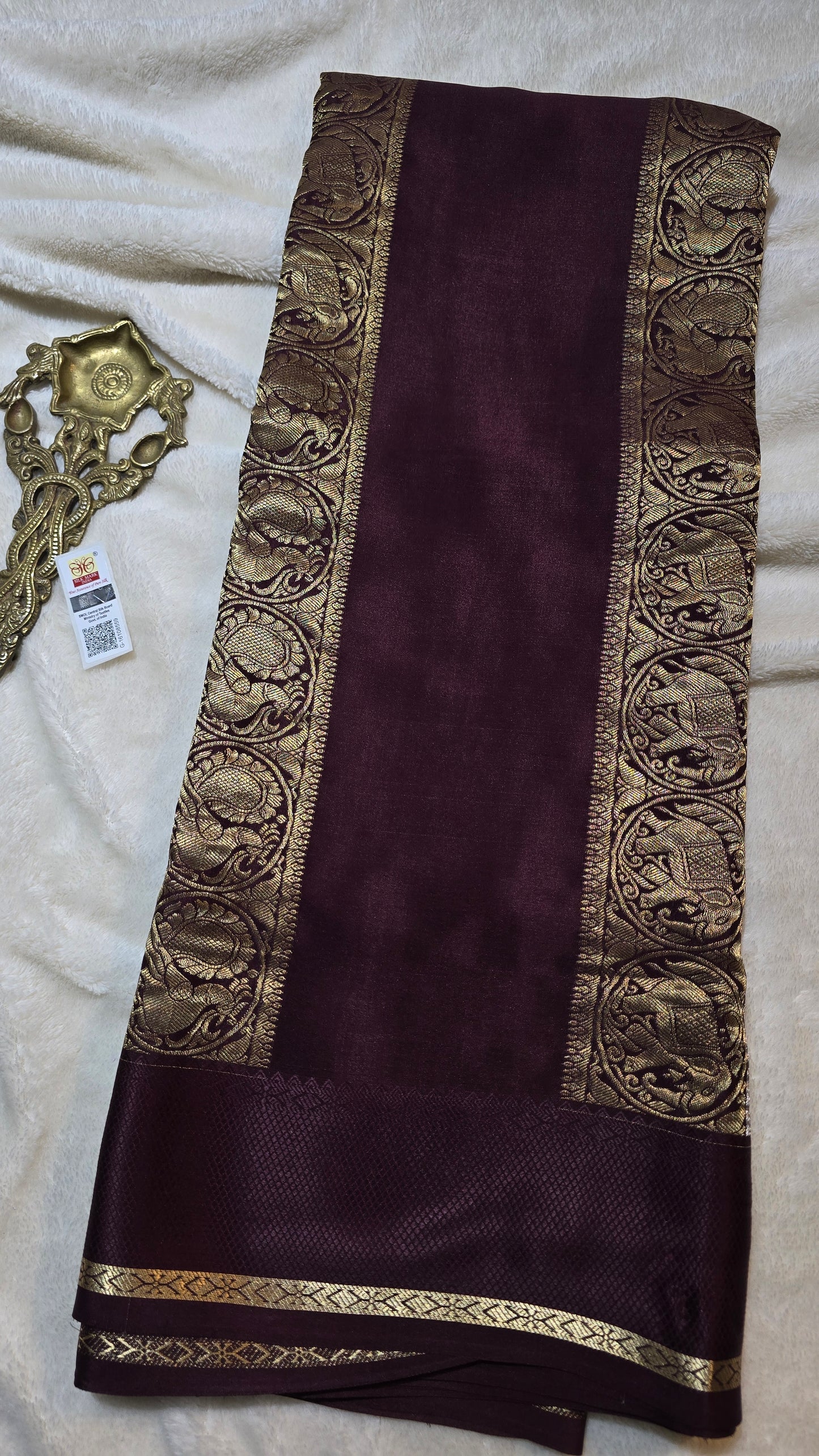 Mysore Crepe Silk Sarees - Rich Pallu