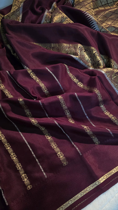 Mysore Crepe Silk Sarees - Rich Pallu