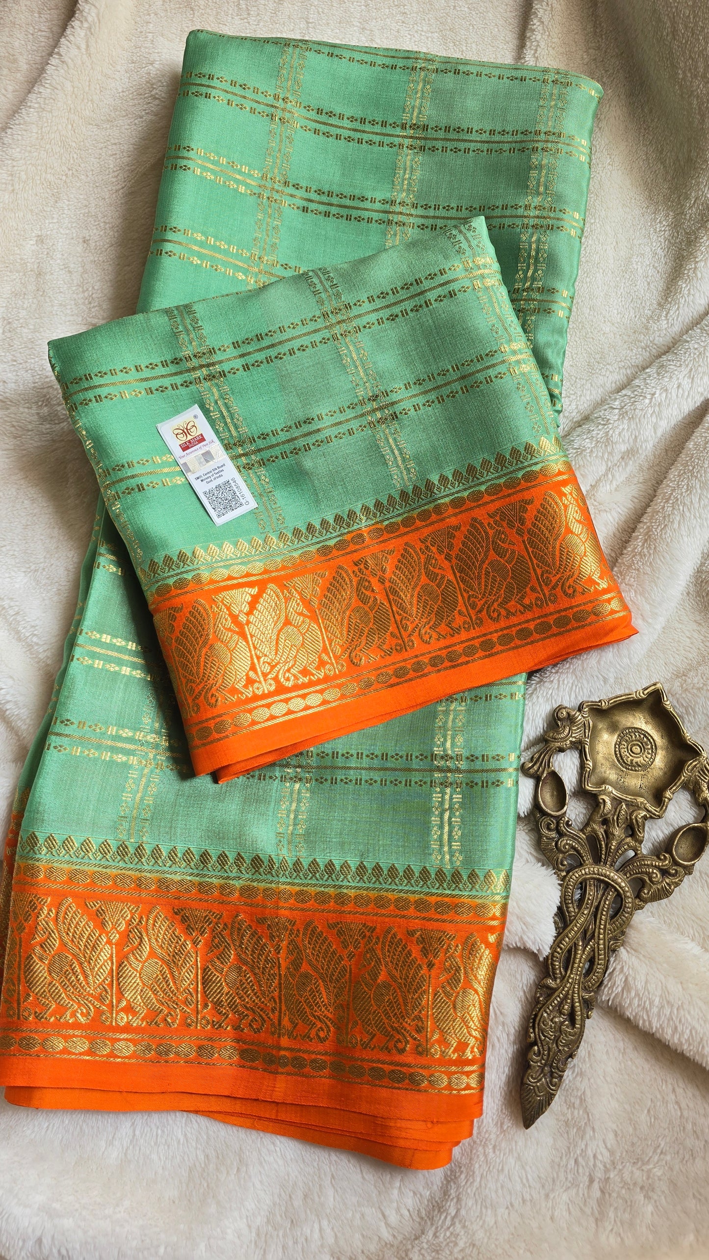 Mysore Crepe Silk Sarees - Checked