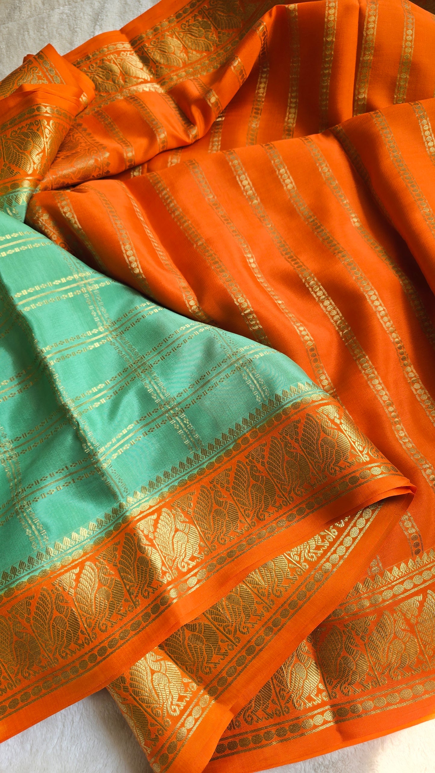 Mysore Crepe Silk Sarees - Checked