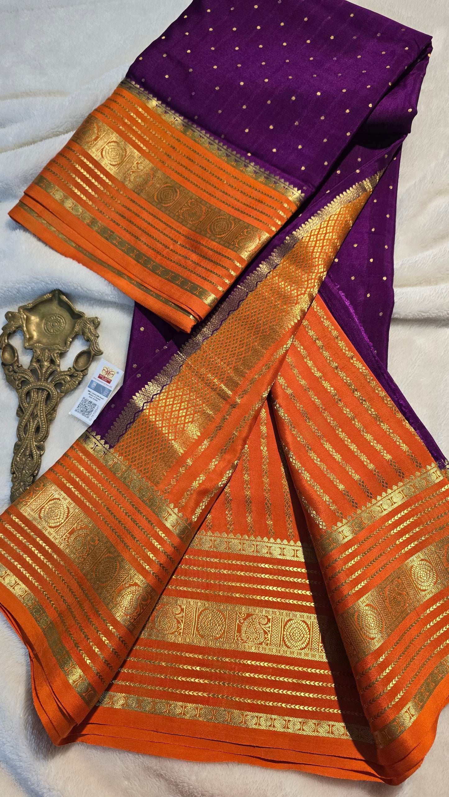 Mysore Crepe Silk Sarees - All Over Butta