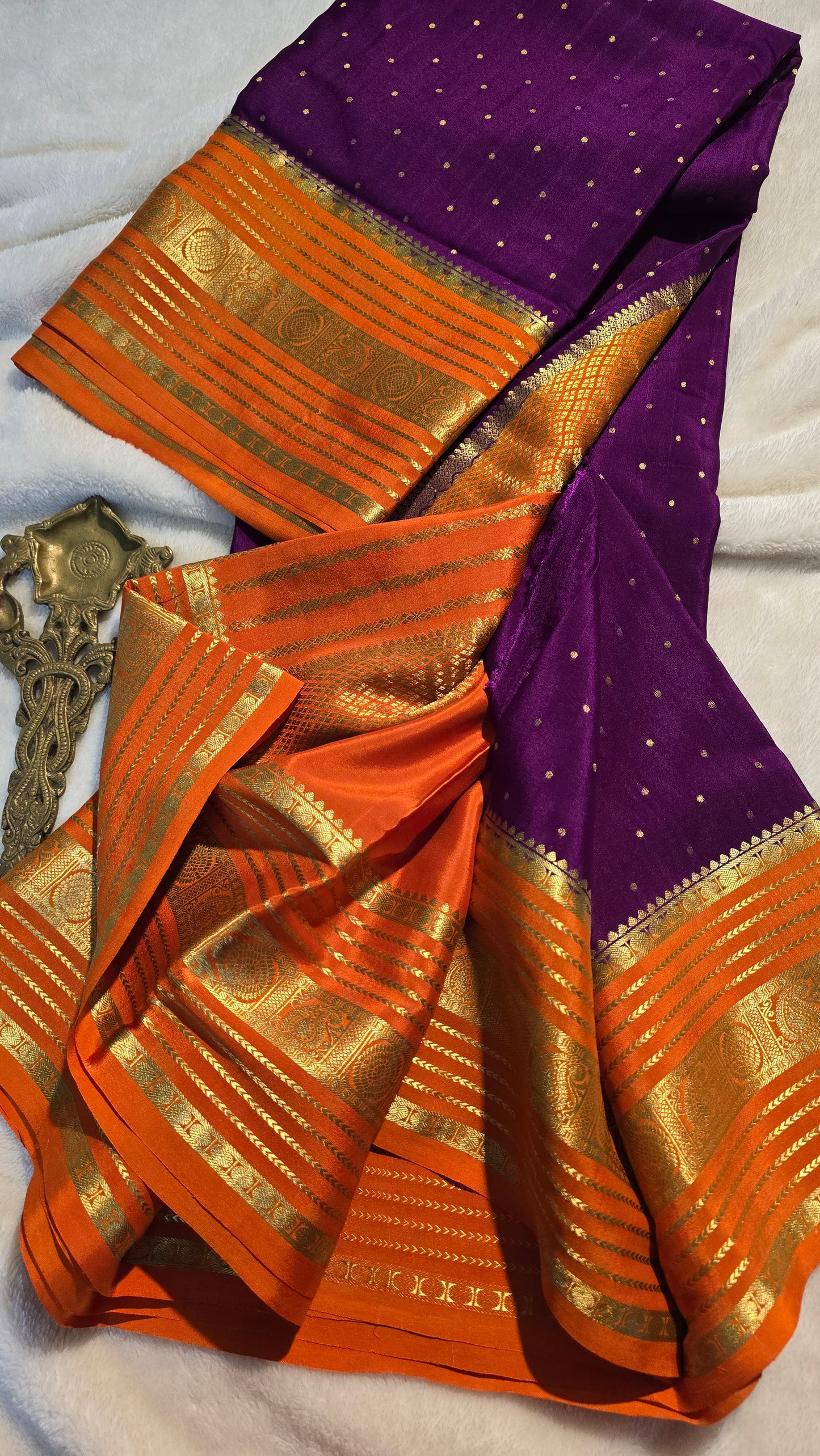 Mysore Crepe Silk Sarees - All Over Butta