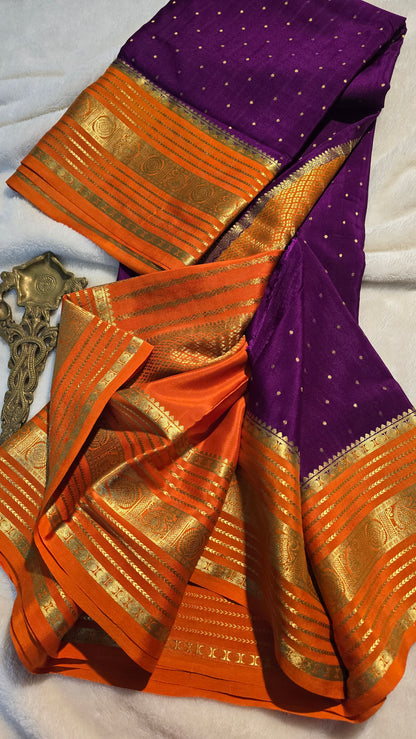 Mysore Crepe Silk Sarees - All Over Butta