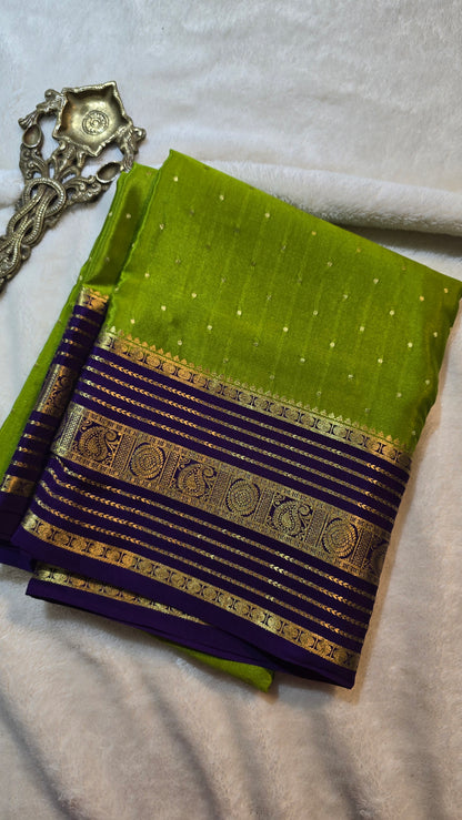 Mysore Crepe Silk Sarees - All Over Butta