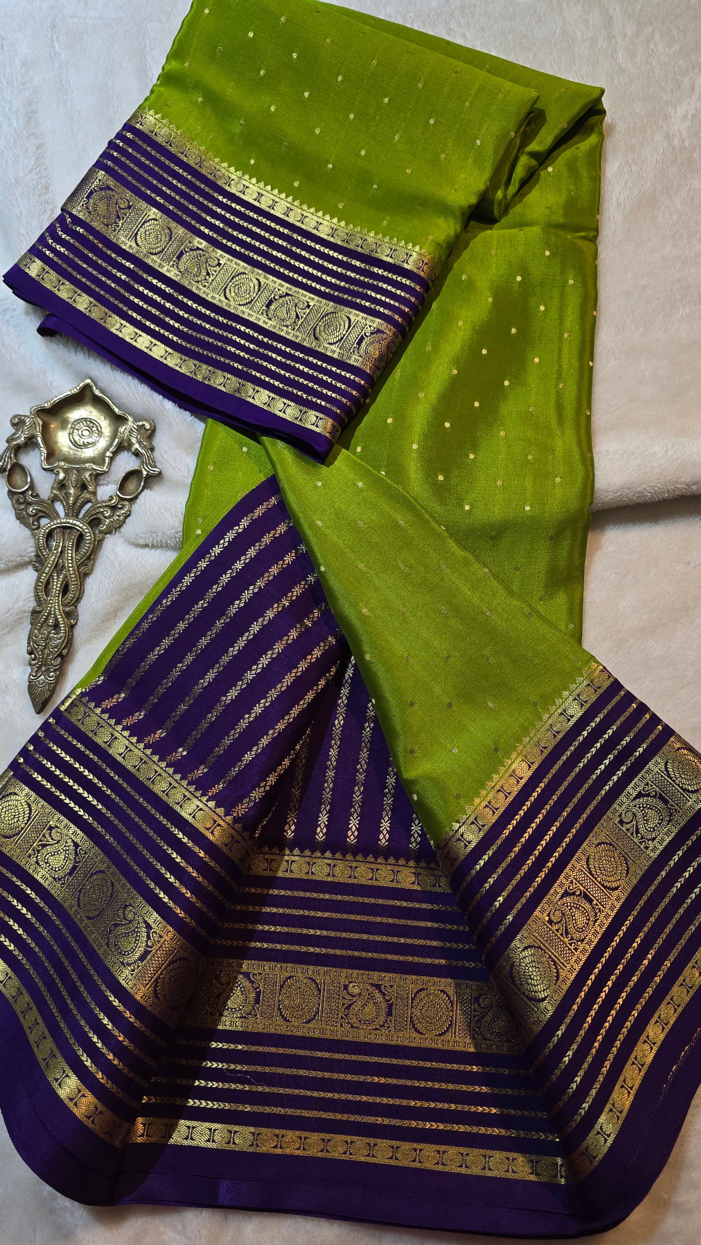 Mysore Crepe Silk Sarees - All Over Butta
