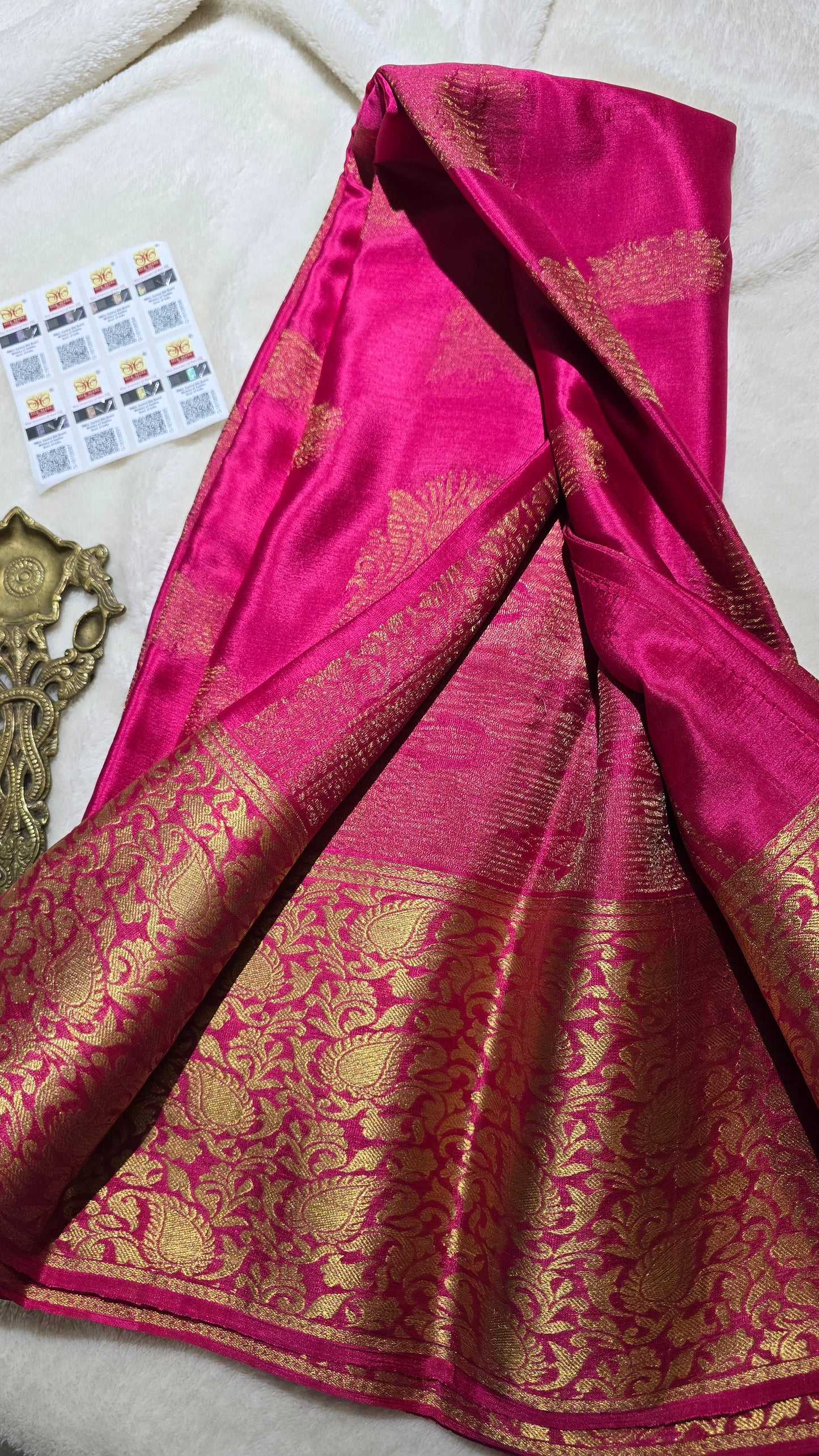 Pure wrinkle crepe Mysore silk sarees