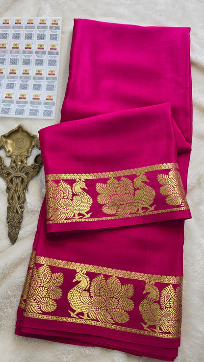 Mysore Crepe Silk Sarees - Self Colors