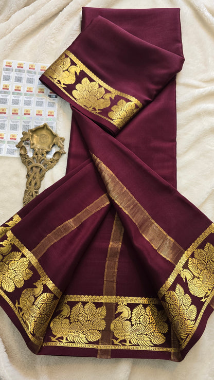 Mysore Crepe Silk Sarees - Self Colors
