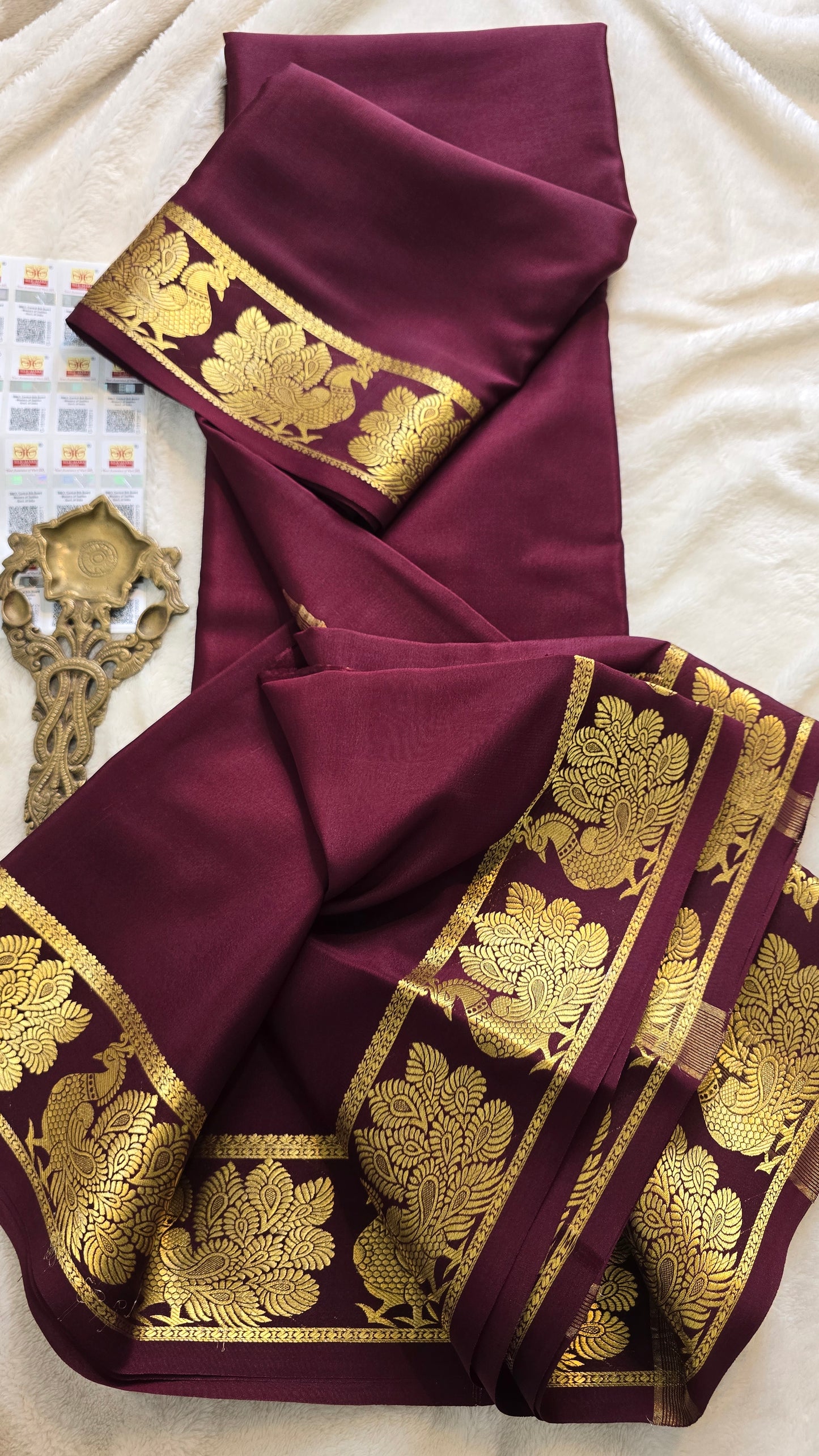 Mysore Crepe Silk Sarees - Self Colors