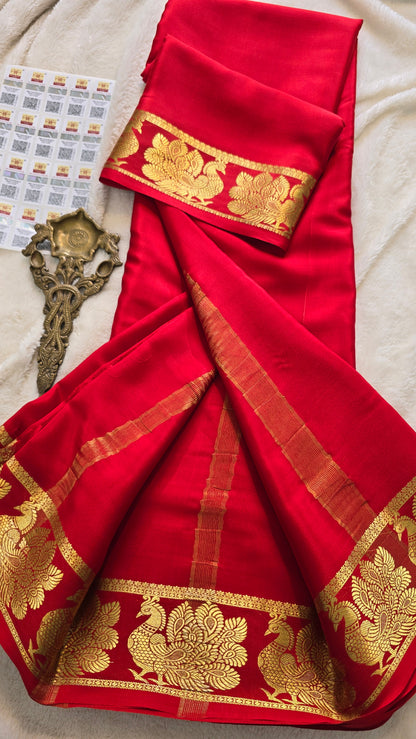 Mysore Crepe Silk Sarees - Self Colors